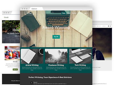 A variety of easy–to–customize website templates